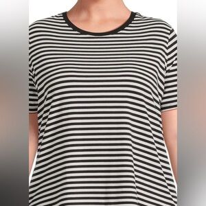 Terra & Sky NWT striped T-shirt Short Sleeve 2X 22W 22W Crew Tee